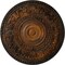 Ekena Millwork Rose Ceiling Medallion (Fits Canopies up to 13 1/2"), Hand-Painted Rust, 33 7/8"OD x 2 3/8"P CM33RORUS - alternate 1